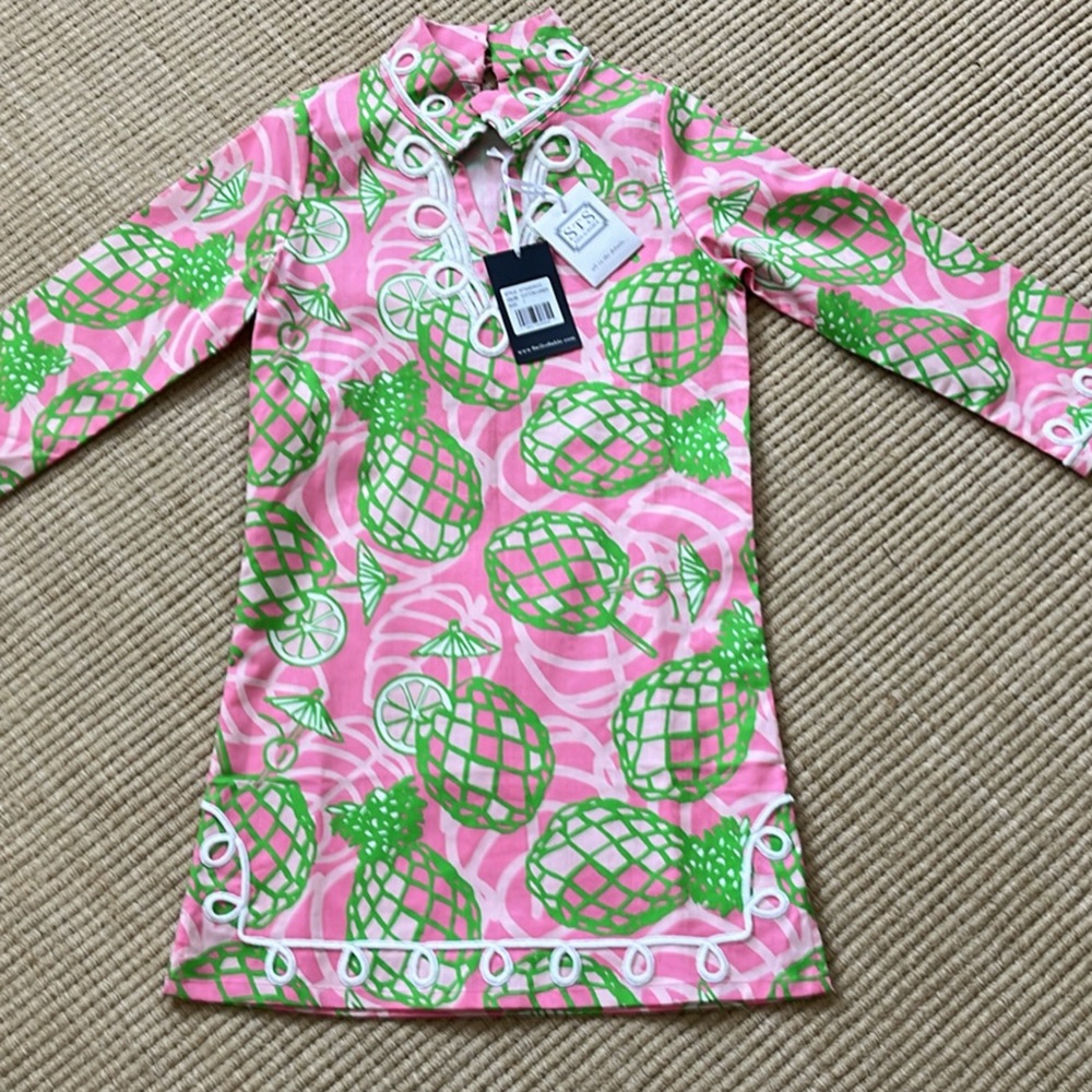 Sail to Sable Pink and Green Pineapple Dress